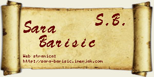 Sara Barišić vizit kartica
